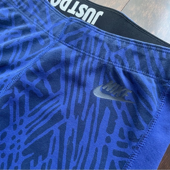 NIKE women’s workout Leg-A-See Printed Tights Blue/Black Size Medium activewear - Picture 3 of 6